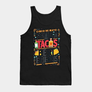 Tequila Tacos Best Friends Drinking Cinco De Mayo Tank Top